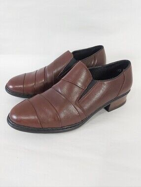 Rieker Women Preppy Work Low Stacked Heel Casual Slip-On Pointe Shoes Size 7